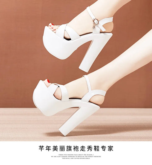Elegant Platform Sandals for Women - Sexy High Heel Luxury Footwear